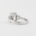 2.50 CT Radiant Moissanite Three Stones Engagement Ring