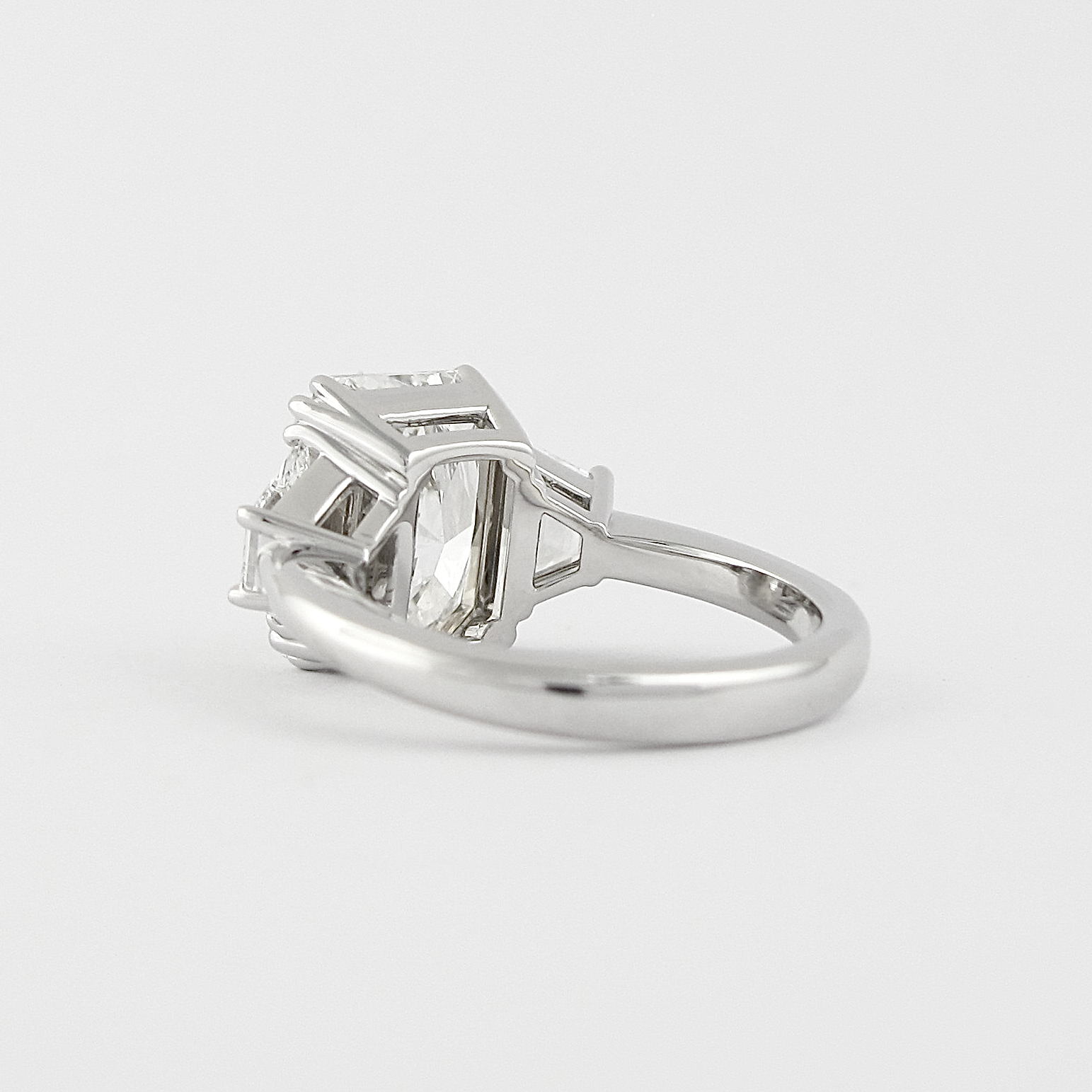 2.50 CT Radiant Moissanite Three Stones Engagement Ring