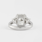 2.50 CT Radiant Moissanite Three Stones Engagement Ring