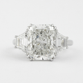 2.50 CT Radiant Moissanite Three Stones Engagement Ring