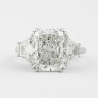 2.50 CT Radiant Moissanite Three Stones Engagement Ring
