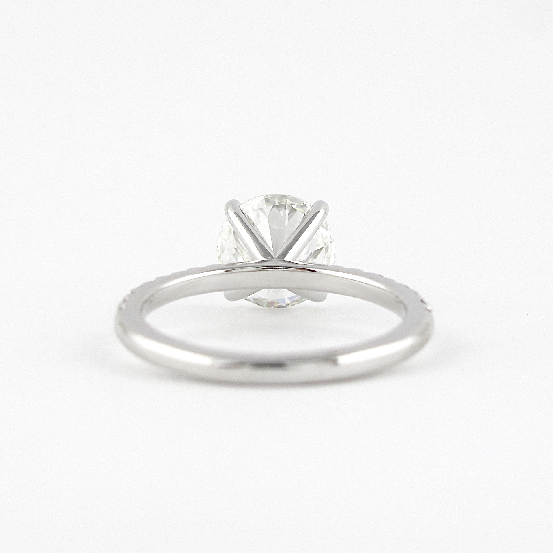 1.50 CT Round Cut Moissanite Pave Setting Engagement Ring