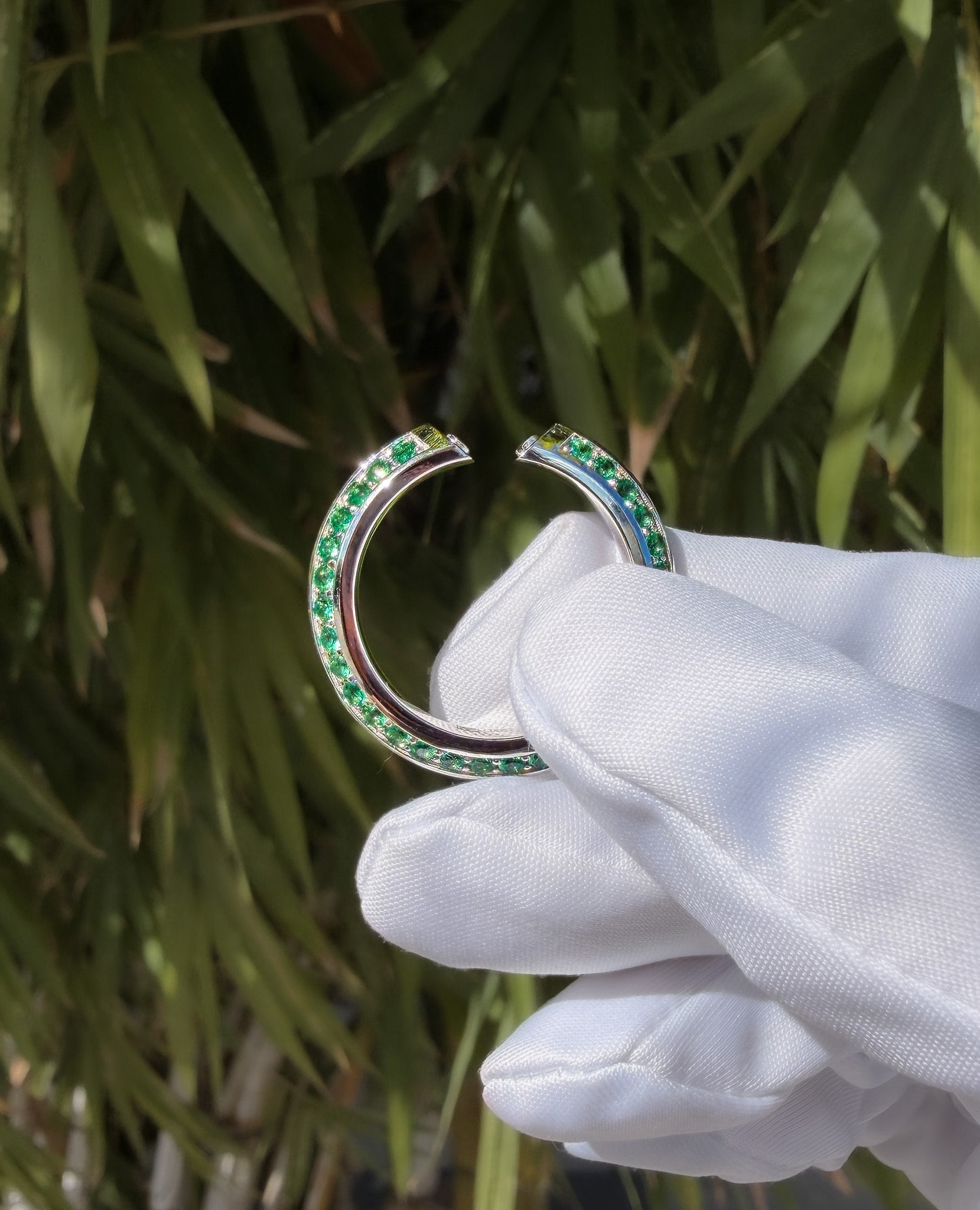 BASIN Gold Ring with 1.85ct Emeralds