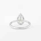 1.50 CT Pear Cut Halo Setting Moissanite Engagement Ring