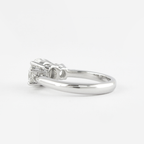 1.20 CT Round Cut Moissanite Three Stone Engagement Ring