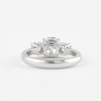 1.20 CT Round Cut Moissanite Three Stone Engagement Ring