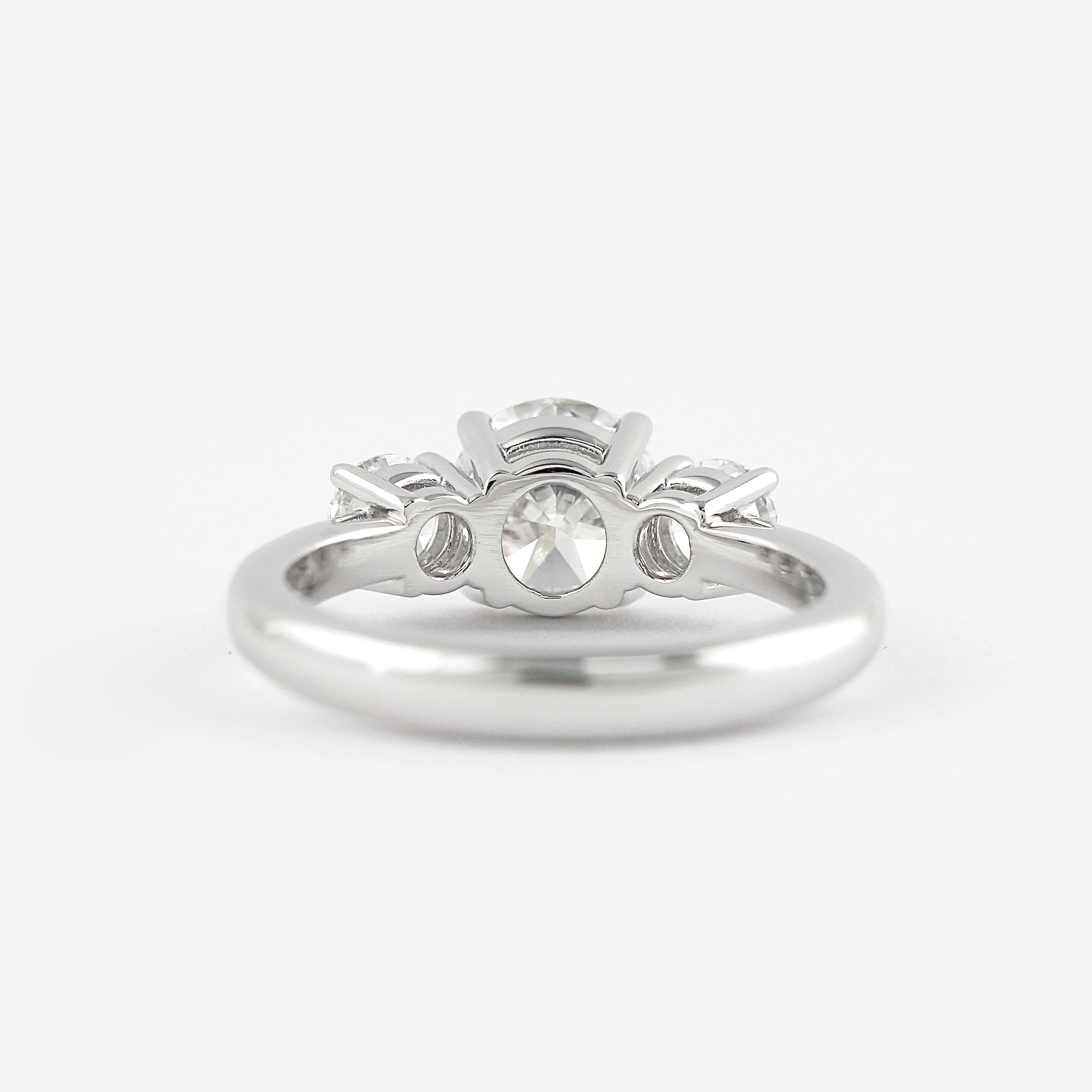 1.20 CT Round Cut Moissanite Three Stone Engagement Ring