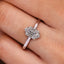 Baguette And Round Diamond Cluster Halo Engagement Ring