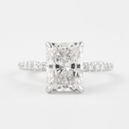 1.80 CT Radiant Cut Pave Setting Moissanite Engagement Ring