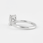 1.80 CT Radiant Cut Pave Setting Moissanite Engagement Ring