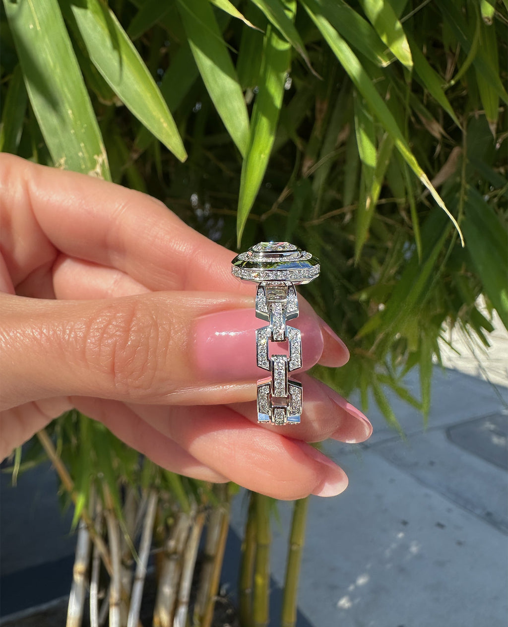 NORTHSTAR Cushion Cut Diamond Gold Engagement Ring