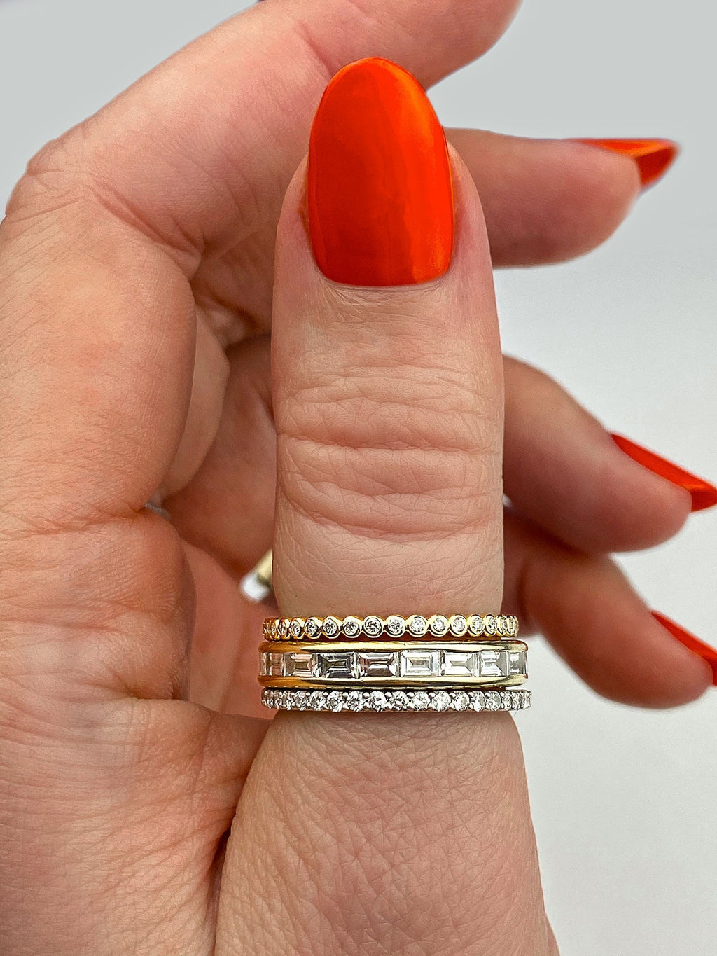 0.60CT Round Brilliant Cut Moissanite Full Eternity Unique Wedding Band
