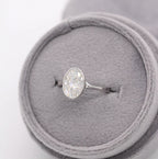 2.0 CT Oval Cut Moissanite Bezel Engagement Ring