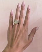BRIGGS Cushion Cut Diamond Gold Engagement Ring