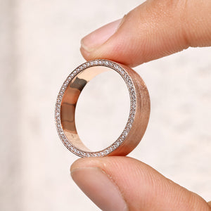 Round Diamond Matte Finish Men's Eternity Ring