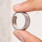 Men's Round Cut Ring With Hidden Pave Style