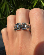 BRIGGS EDGE Two-Tone Gold Ring with 0.50ct Black Diamonds