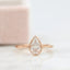 1.00 CT Pear Cut Moissanite Bezel Solitaire Engagement Ring