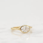 1.5 CT East West Oval Cut Moissanite Solitaire Engagement Ring