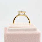 1.5 CT East West Oval Cut Moissanite Solitaire Engagement Ring