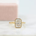 2.00 CT Radiant Moissanite Bezel Solitaire Engagement Ring