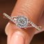 Portuguese Diamond Ring With Round Cut Pave Band
