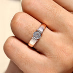 Tension Set Portuguese Cut Men's Solitaire Ring