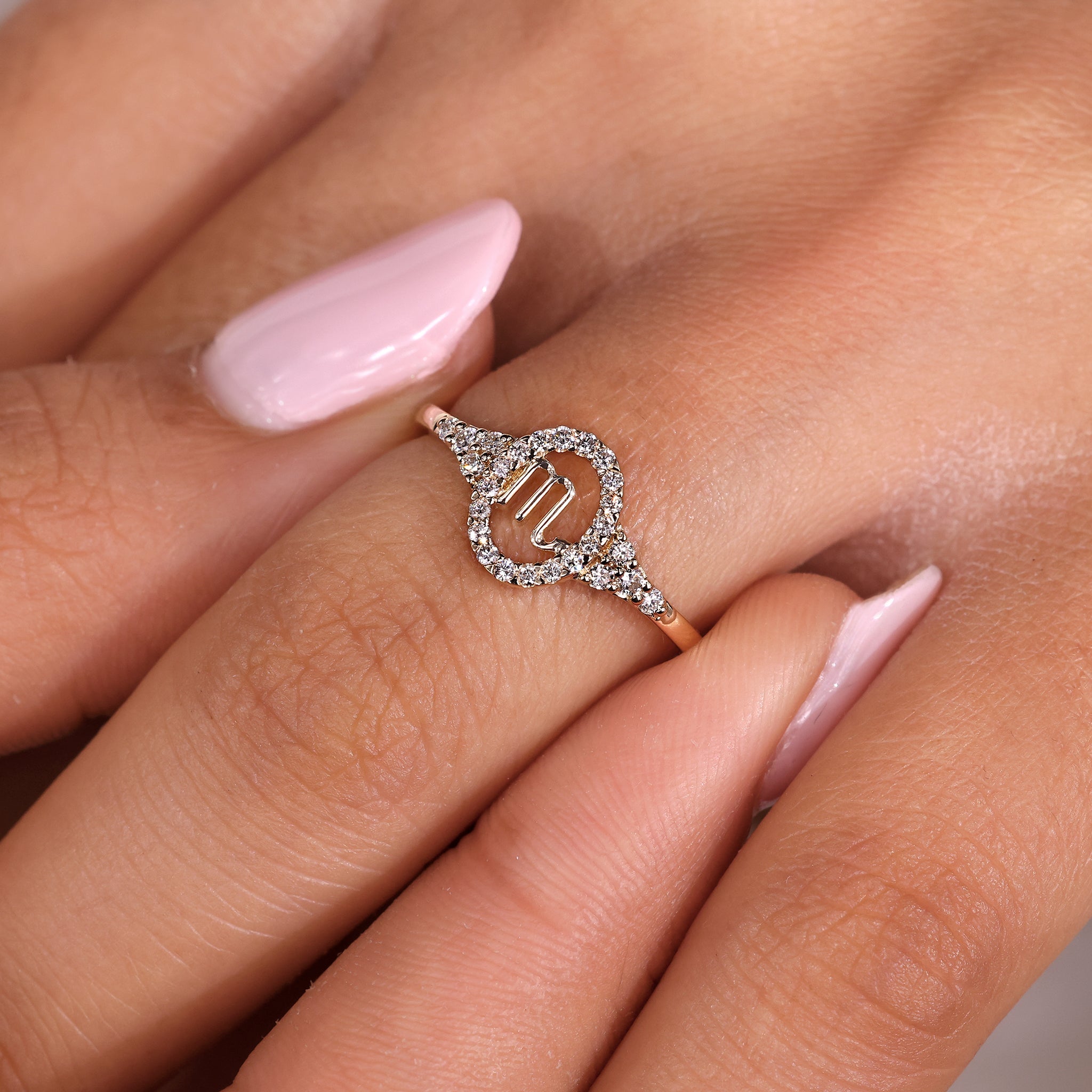 Scorpio Ring In Yellow Gold Finish