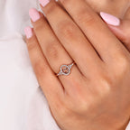 Rose Gold Taurus Ring With Halo Design