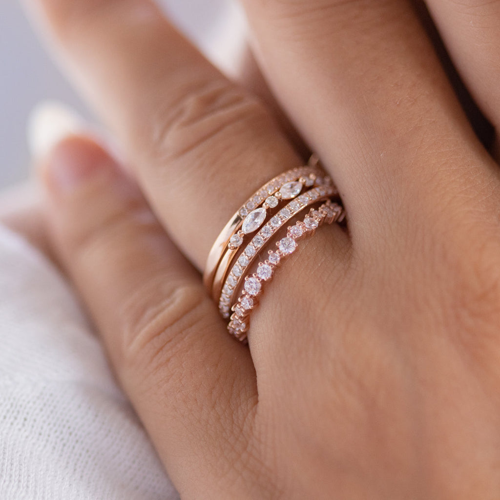 0.54 TCW Round Brilliant Cut Full Eternity Moissanite Wedding Band