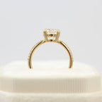 2.00 CT Round Moissanite Solitaire Pave Setting Engagement Ring