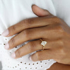 1.00 CT Marquis Cut Moissanite Solitaire Engagement Ring