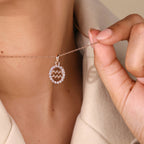 Halo Aquarius Pendant In Rose Gold