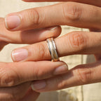 Men's Round Diamond Matte Finish Ring