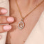 Yellow Gold Capricorn Pendant In Halo Style