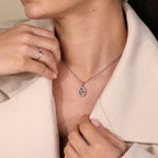 White Gold Halo Sagittarius Pendant
