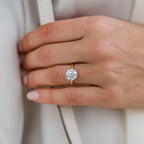 3.0 CT Round Cut Moissanite Solitaire Engagement Ring