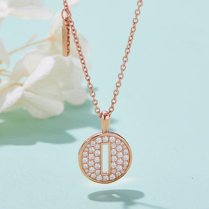 Personalized "I" latter diamond necklace