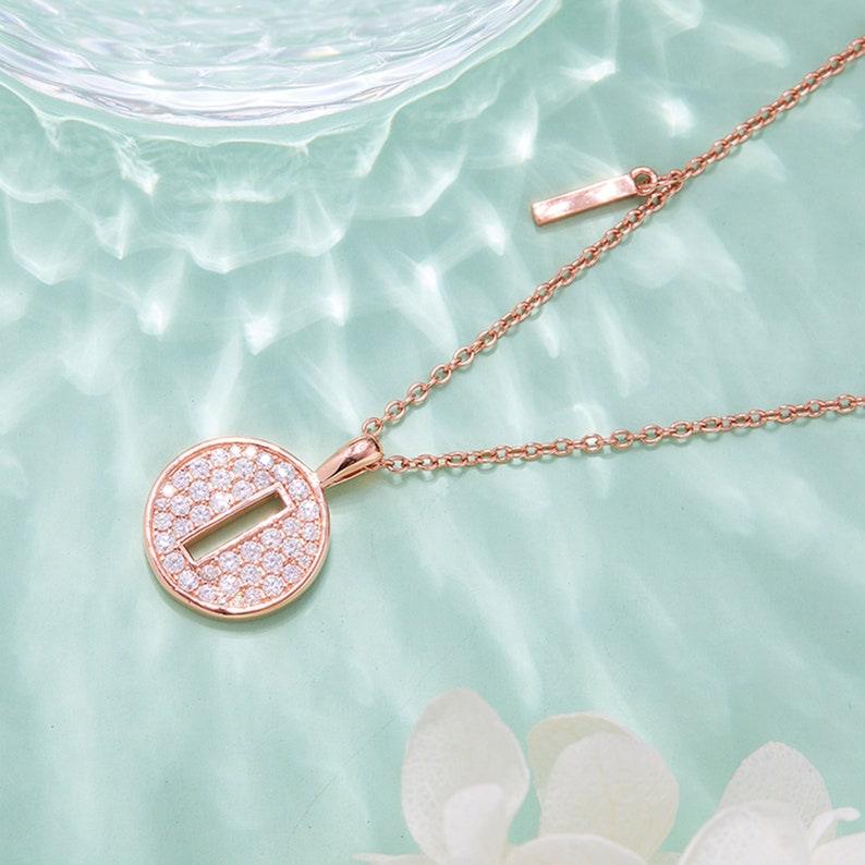 Personalized "I" latter diamond necklace