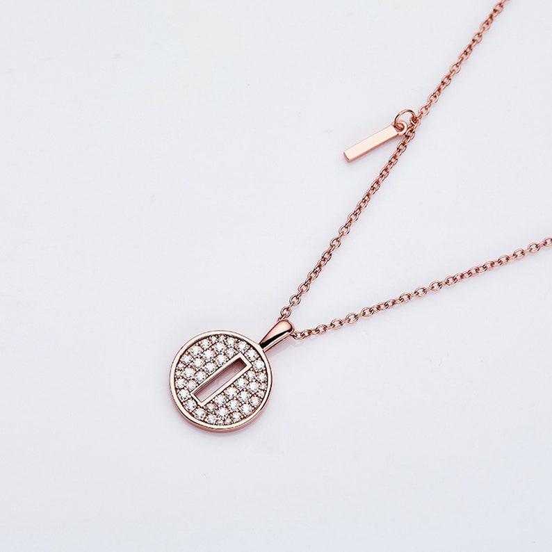 Personalized "I" latter diamond necklace