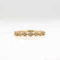 0.10 TCW Round Cut Milgrain Style Moissanite Wedding Band