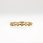 0.10 TCW Round Cut Milgrain Style Moissanite Wedding Band