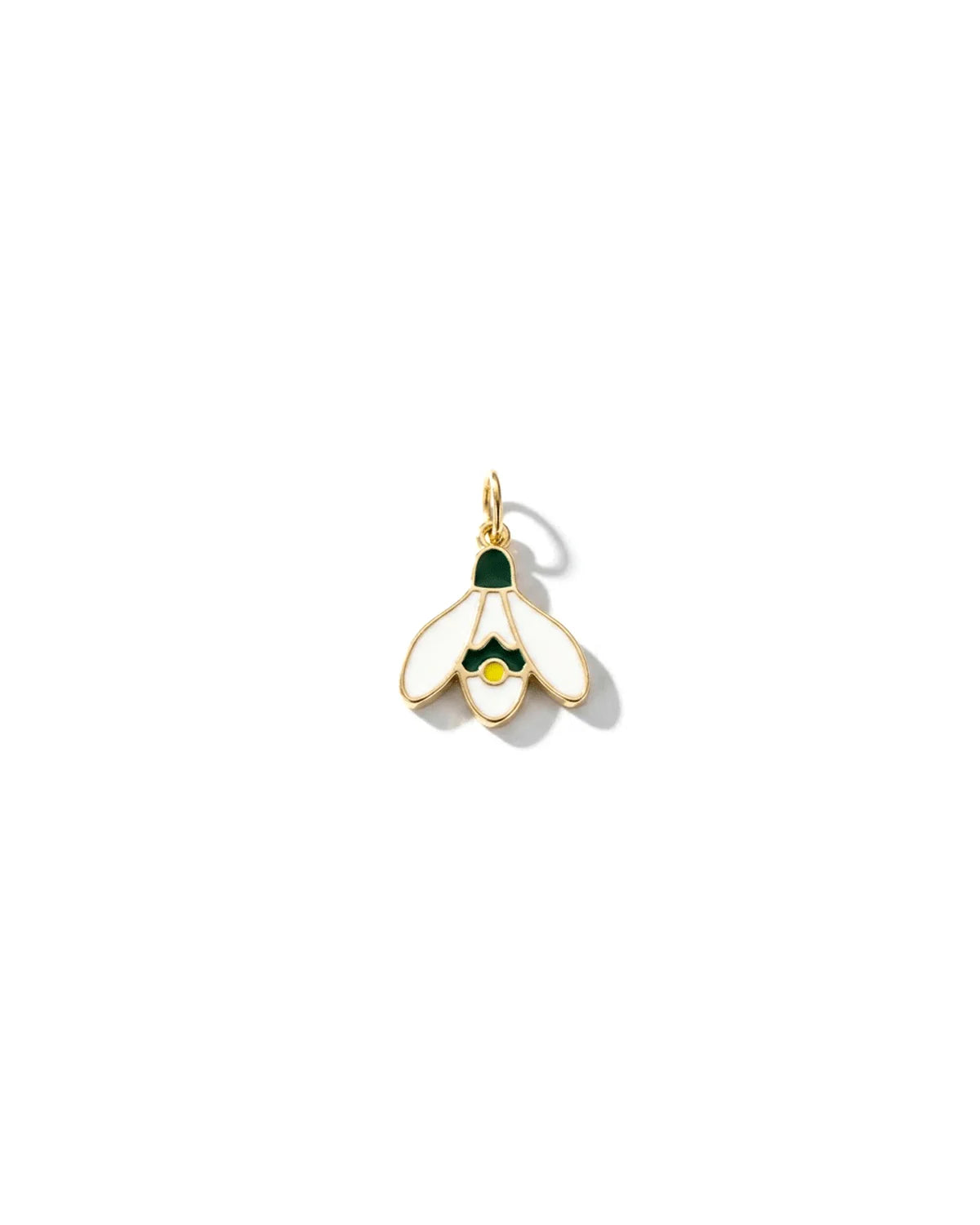 Snowdrop Charm Flower Birth Jewelry,  Special Gift for Birth Main image