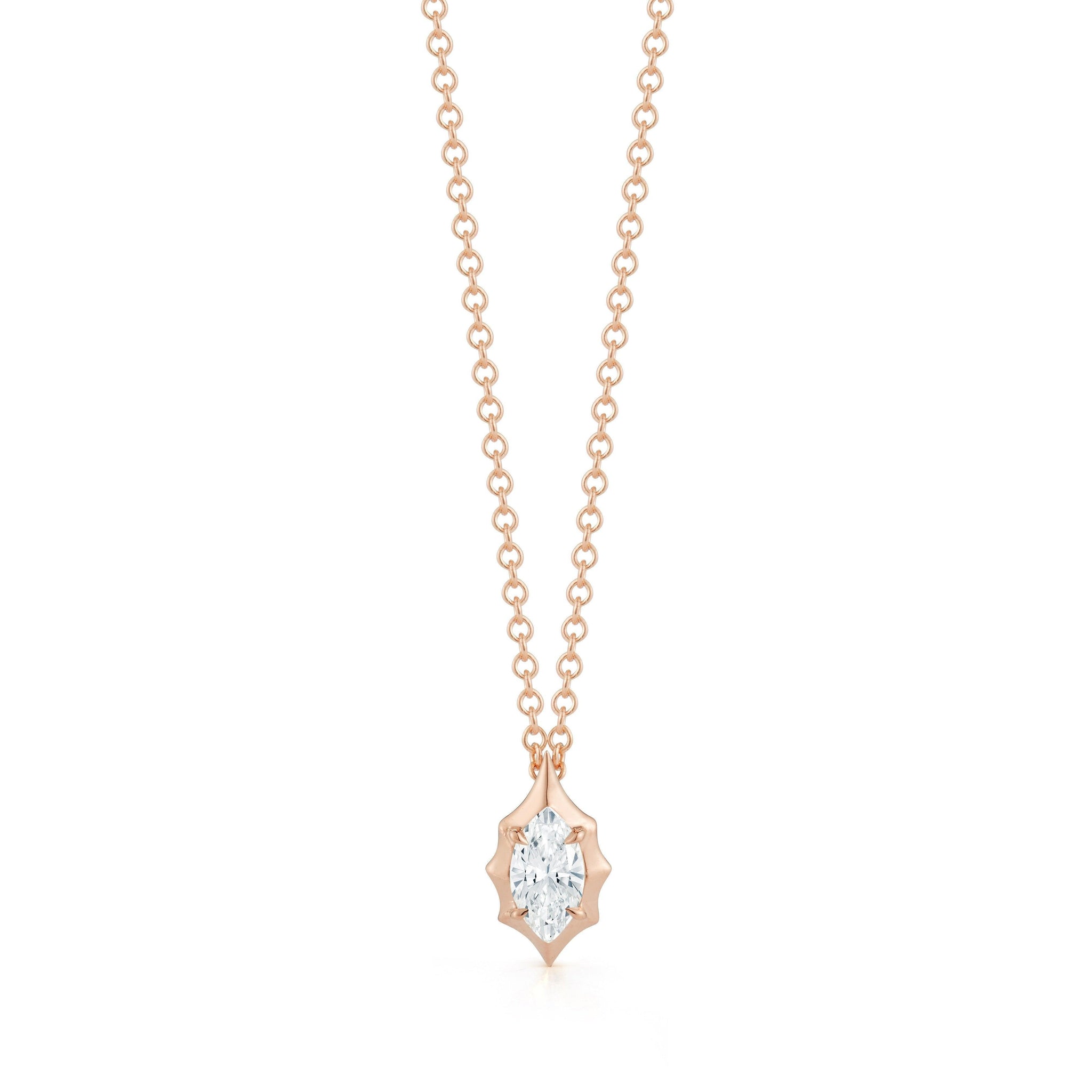 maverick oval moissanite necklace