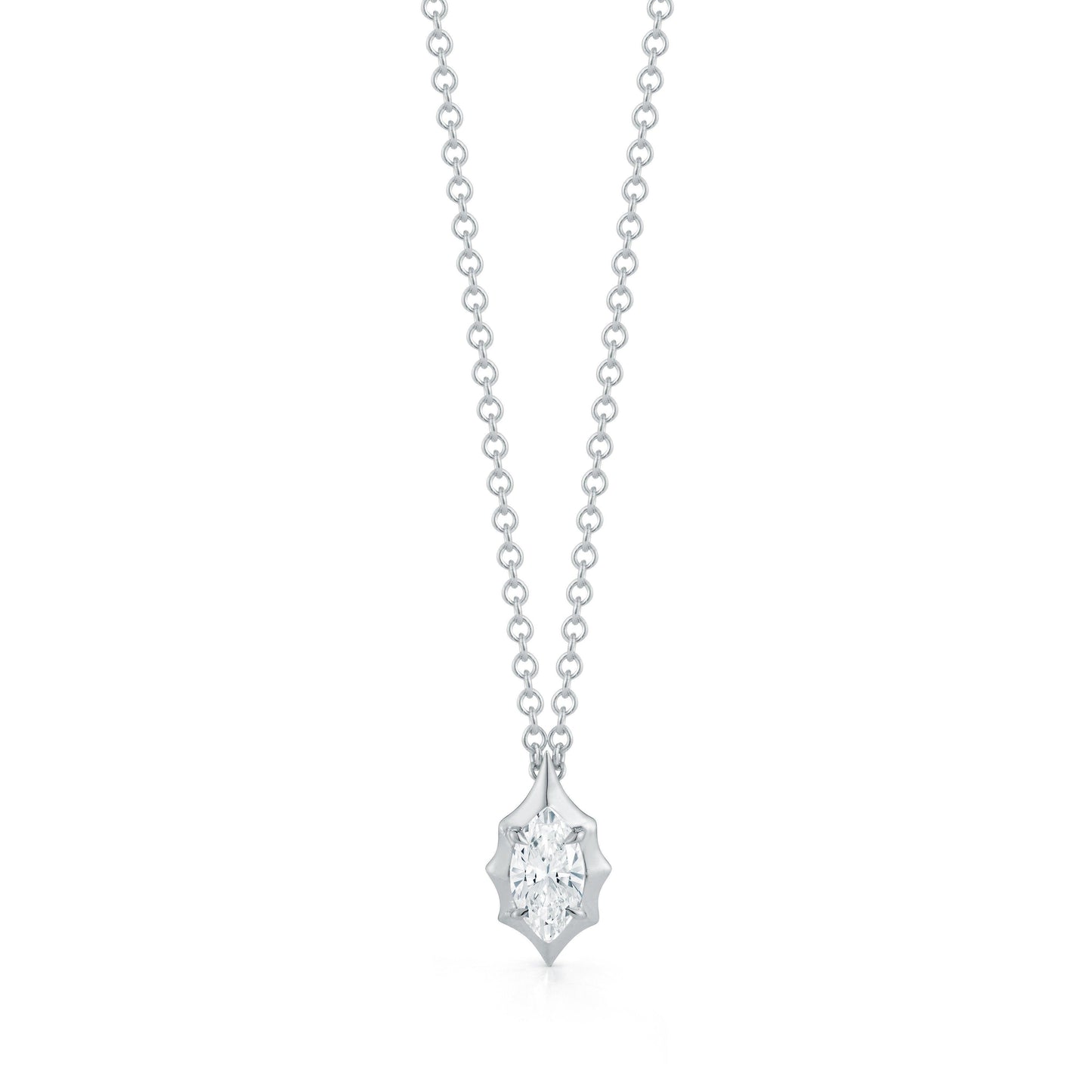 maverick oval moissanite necklace