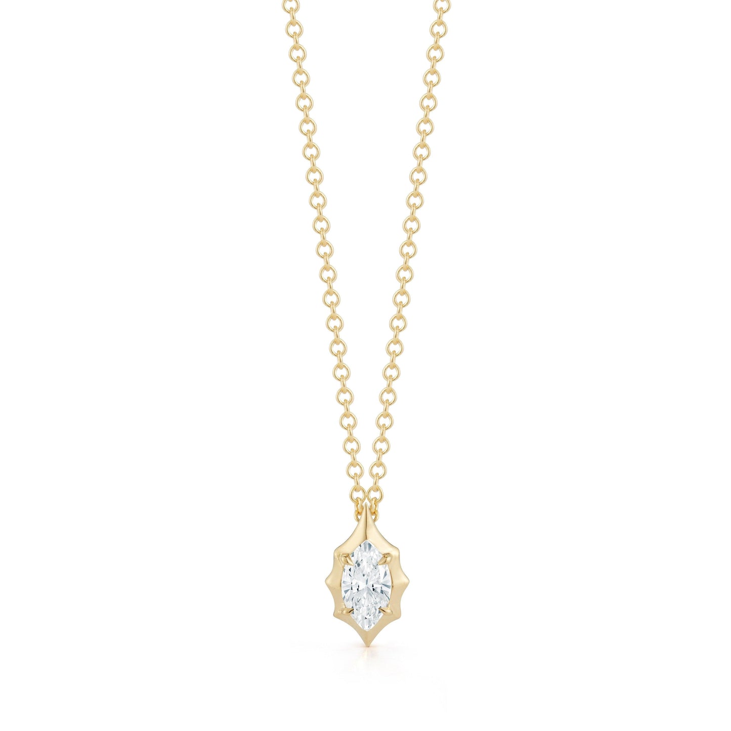 maverick oval moissanite necklace