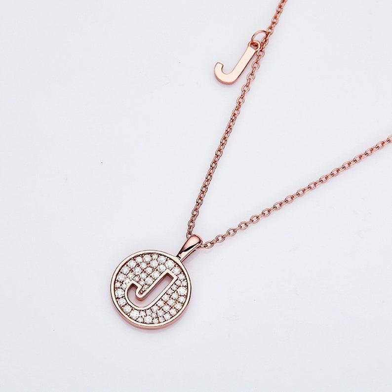 Personalized "J" latter diamond necklace