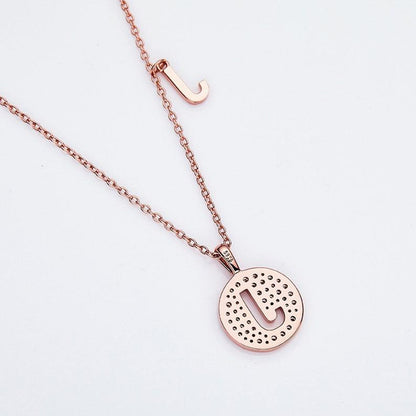 Personalized "J" latter diamond necklace