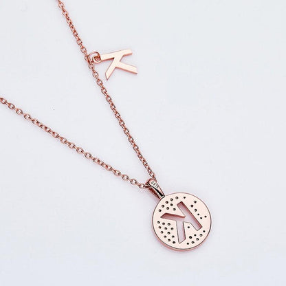 Personalized "K" latter diamond necklace