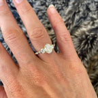 1.33 CT Oval Cut Pave Setting Moissanite Engagement Ring